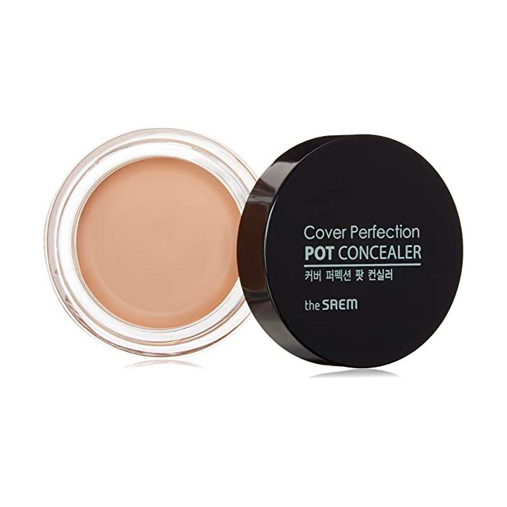 Кремовий консилер для обличчя The Saem Cover Perfection Pot Concealer 01. Clear Beige, 4 г